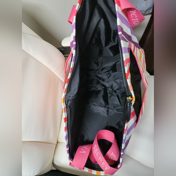 Victoria's Secret Special Edition Striped Weekender Tote - Picture 2 of 7